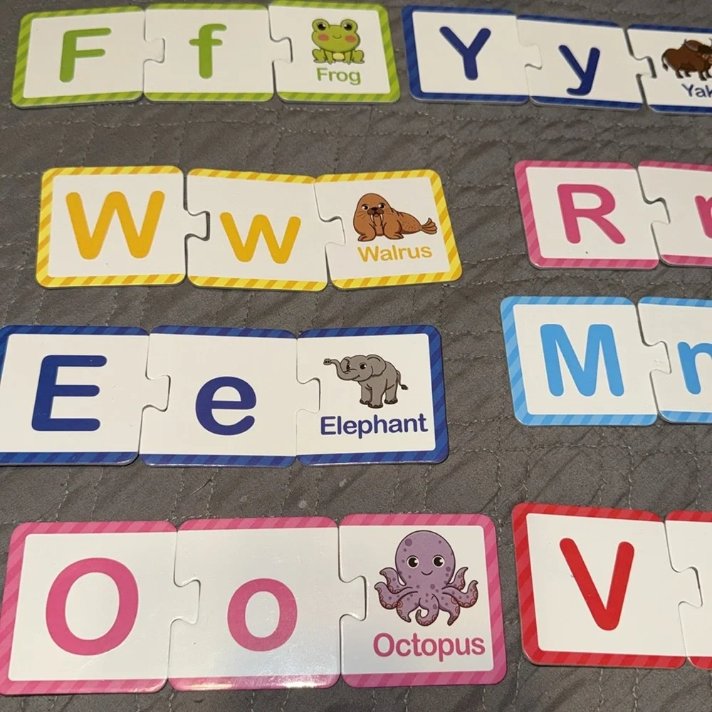 Alphabet Puzzle Cards - Uppercase and Lowercase Letters - Learning the Alphabet